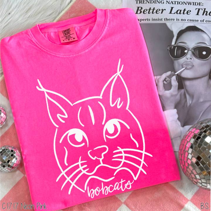 Bama Screens - Wholesale Sublimation Transfer - Bobcats Doodle Mascot #BS8253