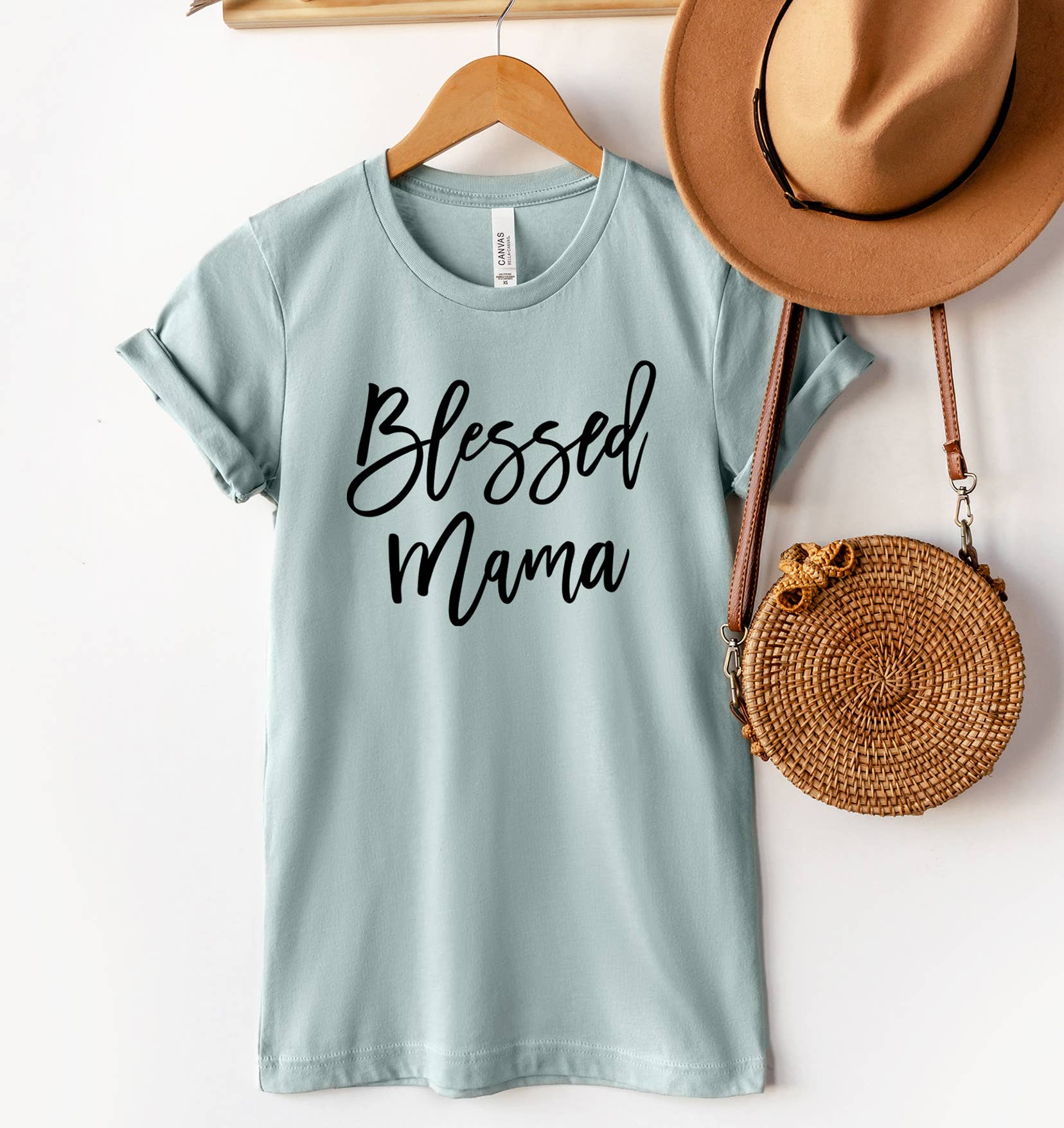 Zoe Creative Co - Wholesale Screen Printed T-Shirt - Women's - Blessed Mama Shirt Mom Life T-Shirt Mother's Day Mommy Tee11