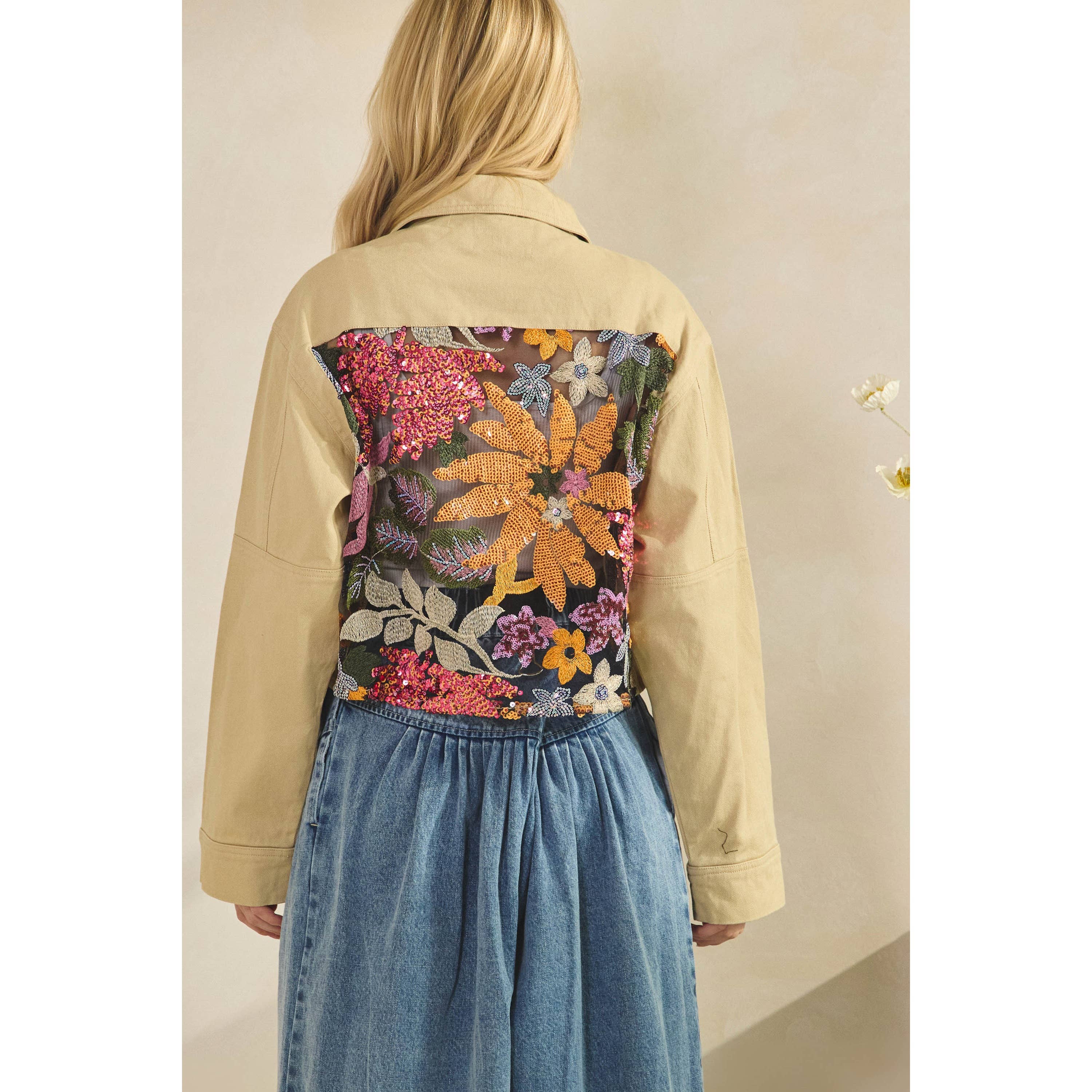 Veveret – Blusão - Mulher por atacado – Casaco com Contraste de Lantejoulas12