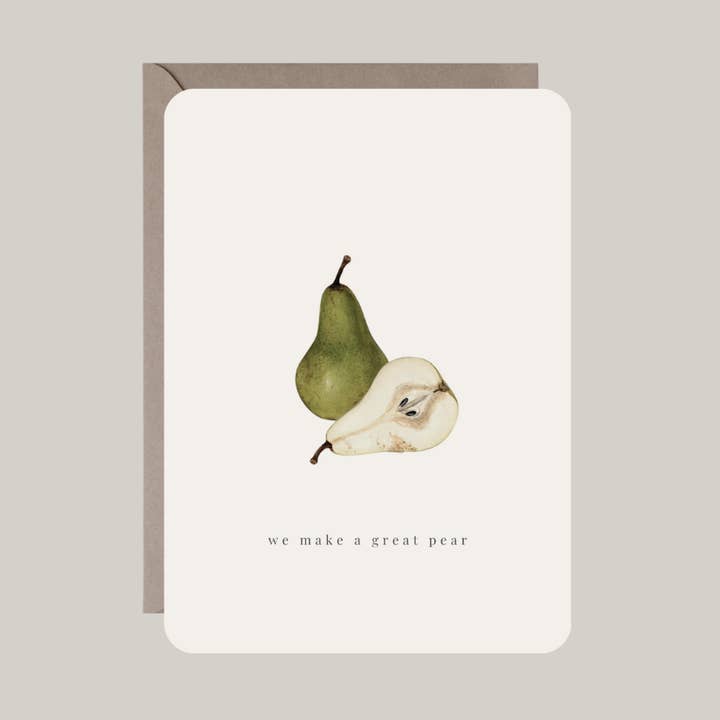 Card with envelope | we make a great pear for wholesale by De Papierboetiek
