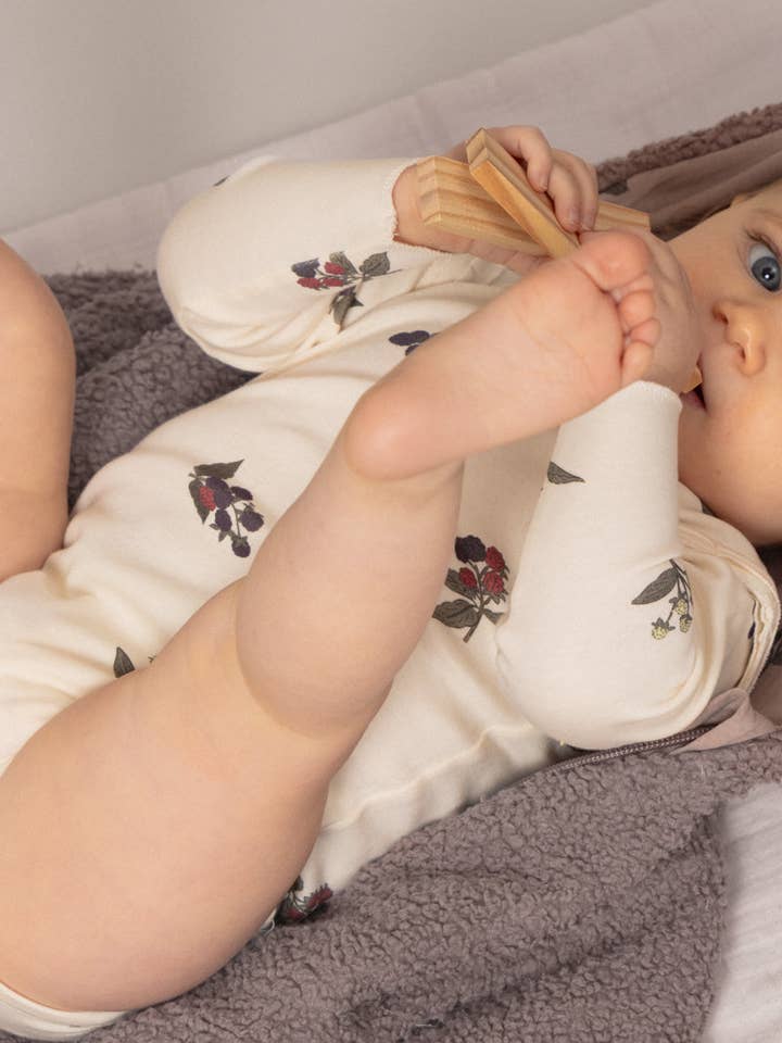 Studio Bohème Paris - Wholesale Bodysuit (Non-Footed) - Baby - Body Lala Ecru blackberries3
