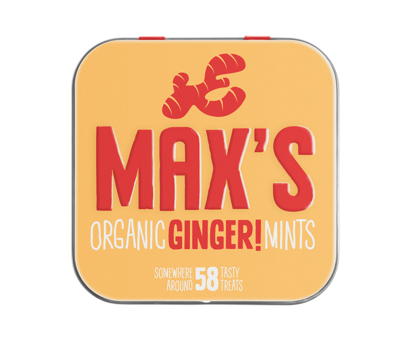 Max's Organic Mints - Wholesale Mints - Max’s Organic Ginger Mints - 35gr1