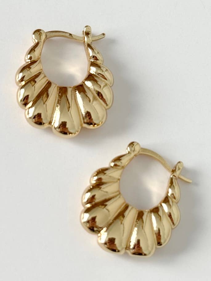 Little Scallop Hoops for wholesale by Tramps+Thieves