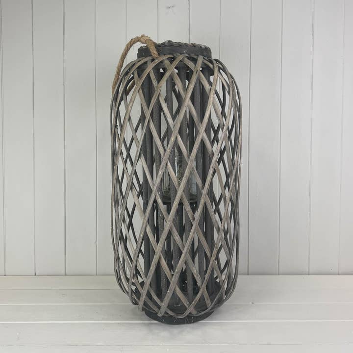 Lanterna de Vime Cinzenta por atacado de Satchville