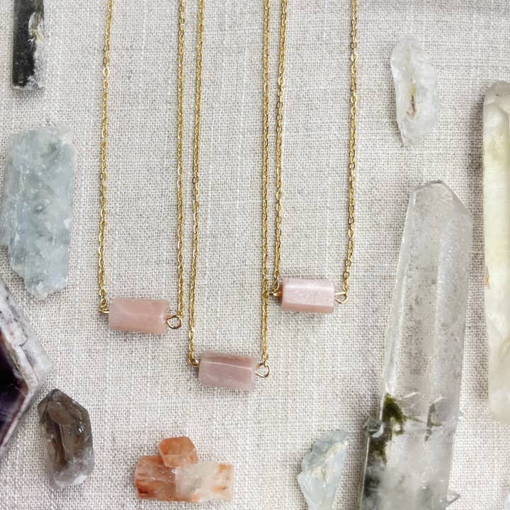 Zonsteen Kraal Delicate Ketting voor wholesale door Ewelina Pas Jewelry