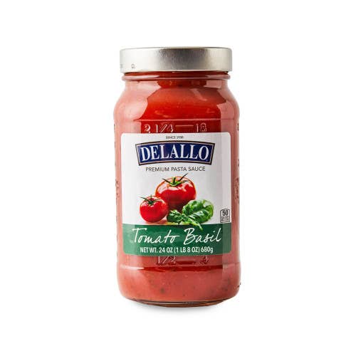 Delallo - Wholesale Pasta Sauce - Jarred Tomato Basil Sauce (Square)