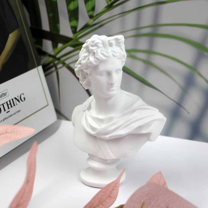 Magnifique Hearts - Wholesale Decorative Figurine - Apollo Miniature Greek Bust 1/12 Size Home Office Decor Gift4