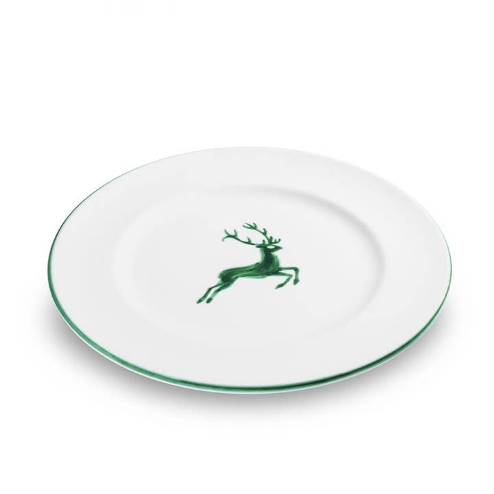 Green deer, dinner plate gourmet (diameter 27 cm) for wholesale by Gmundner Keramik Handels GmbH