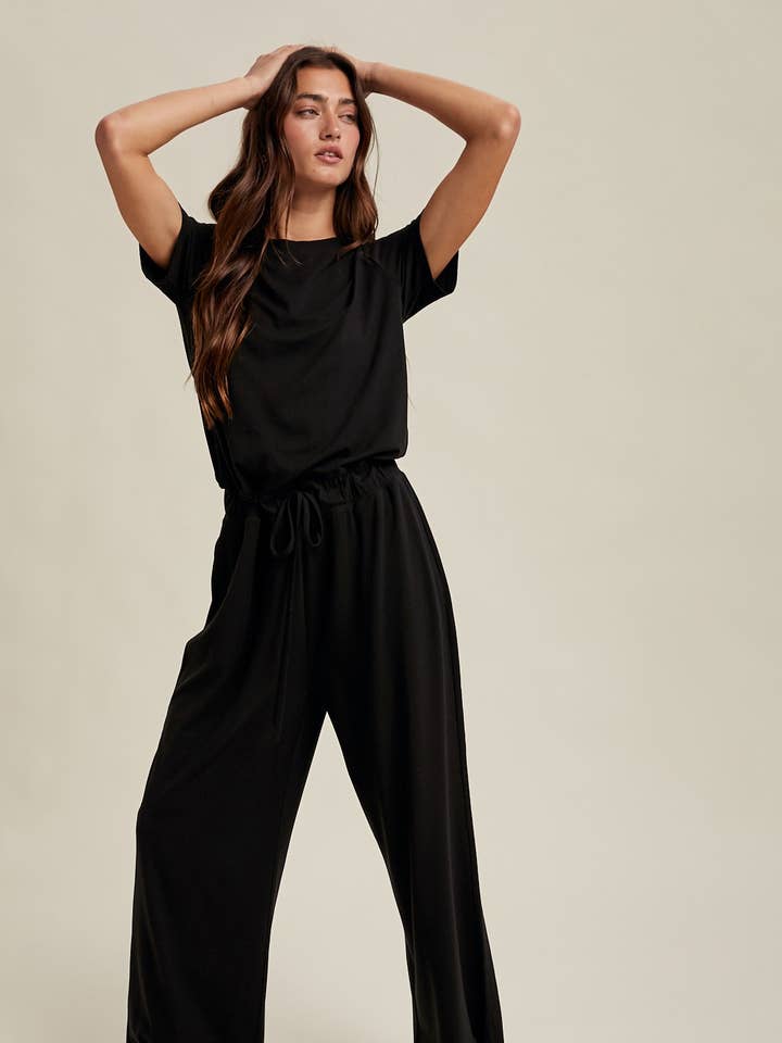 BASIC KNIT JUMPSUIT / WL25-11033 for wholesale by Wishlist Apparel