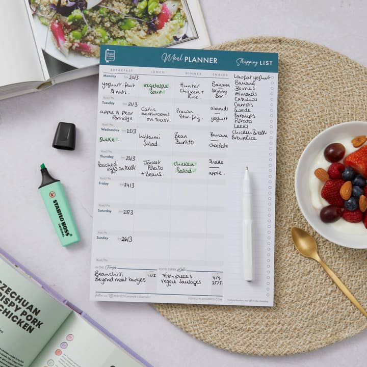 Perfect Planner Company - Wholesale Planner - Meal Planner Magnetic Pad - Teal3
