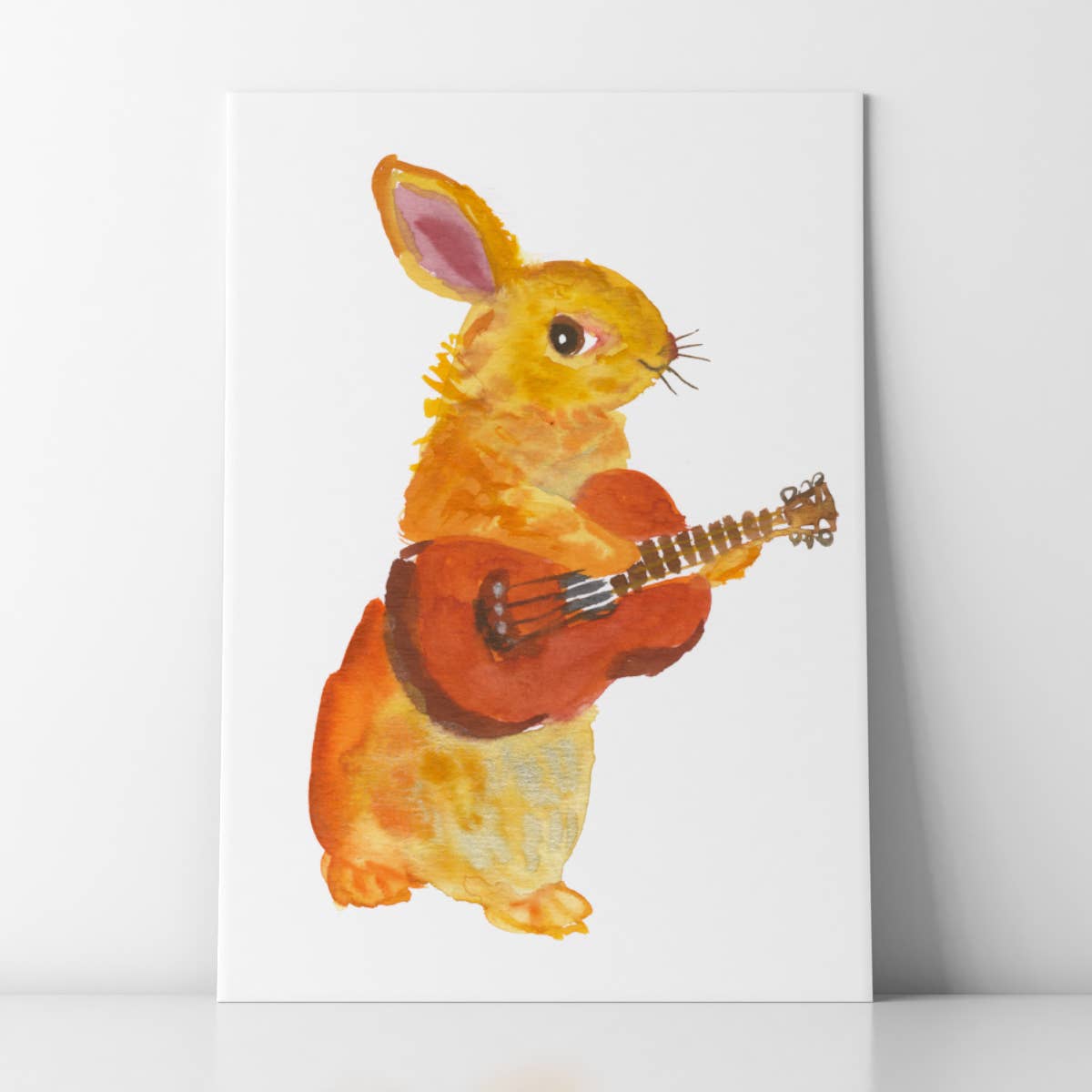 Rosie Webb illustrations - Wholesale Art Print - Guitar rabbit Giclee Print GP01222