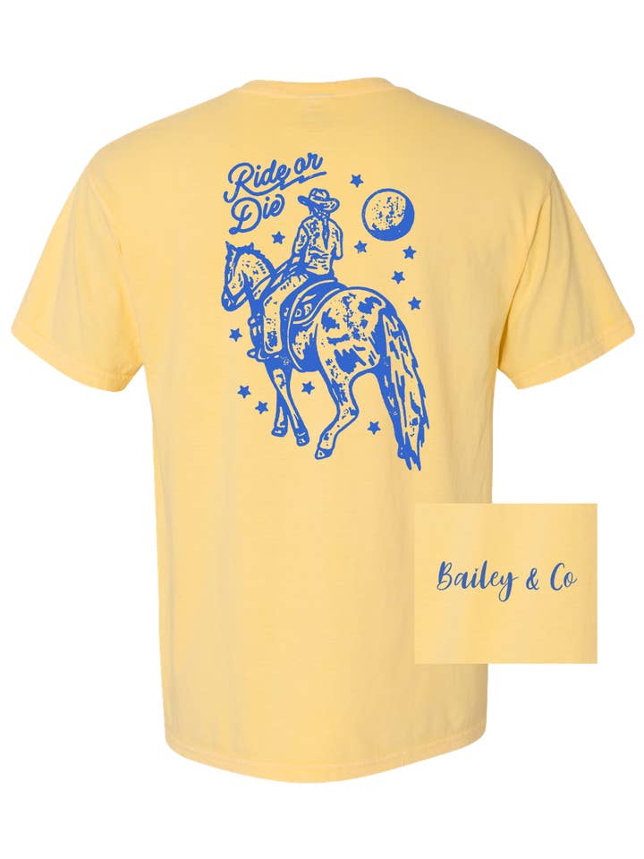 T-shirt Ride or Die pour la vente par Bailey and Co