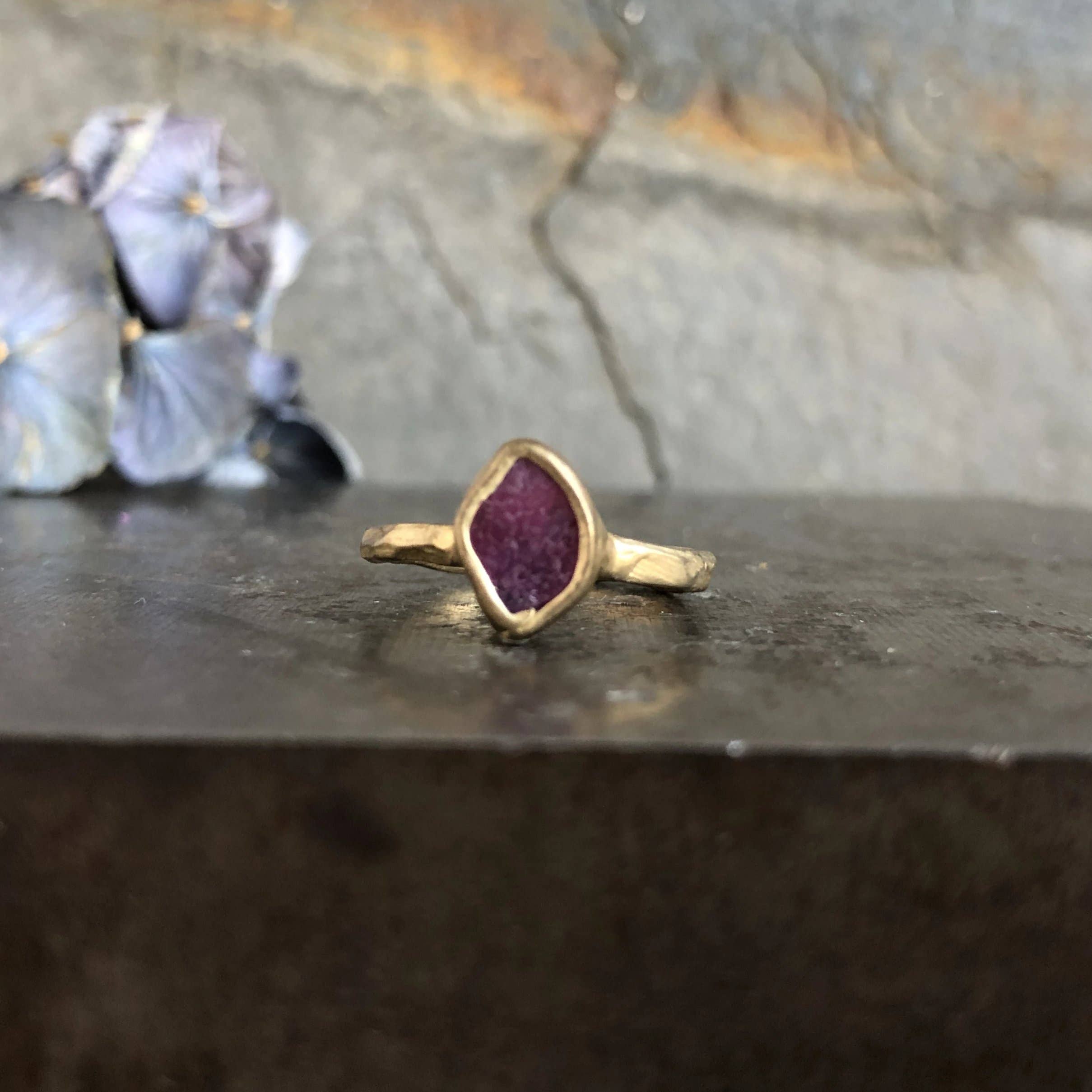 Emilie Shapiro Jewelry - Wholesale Single Stone/Solitaire Ring - Guardian Ring - Ruby