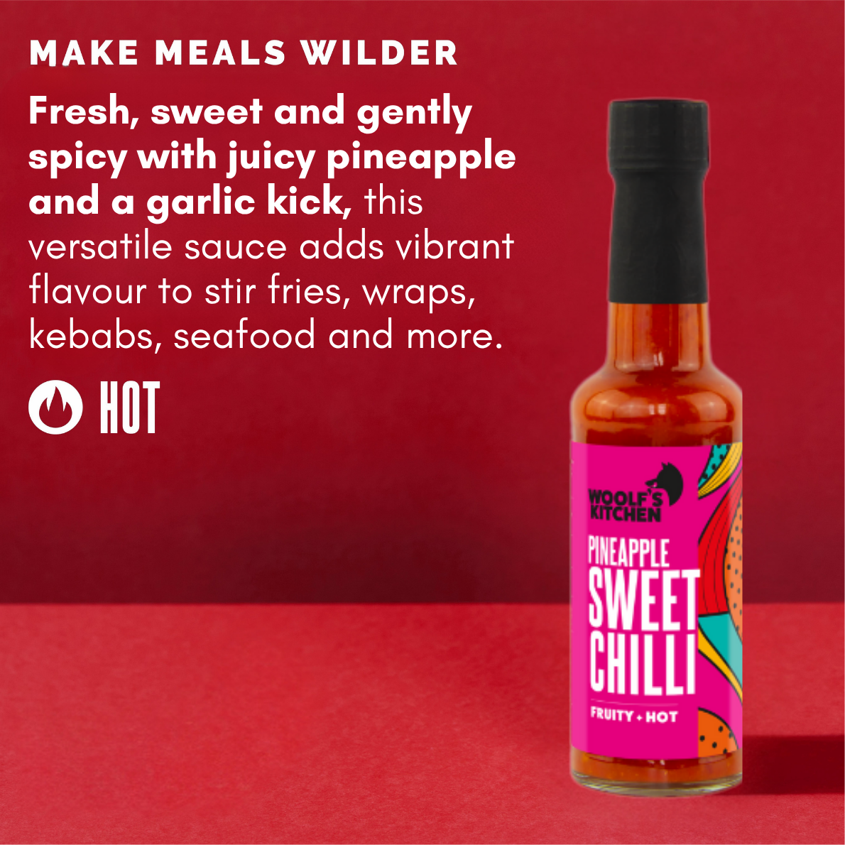 The Woolf's Kitchen – wholesale Sauce – Pineapple Sweet Chilli, 150ml Bottle1