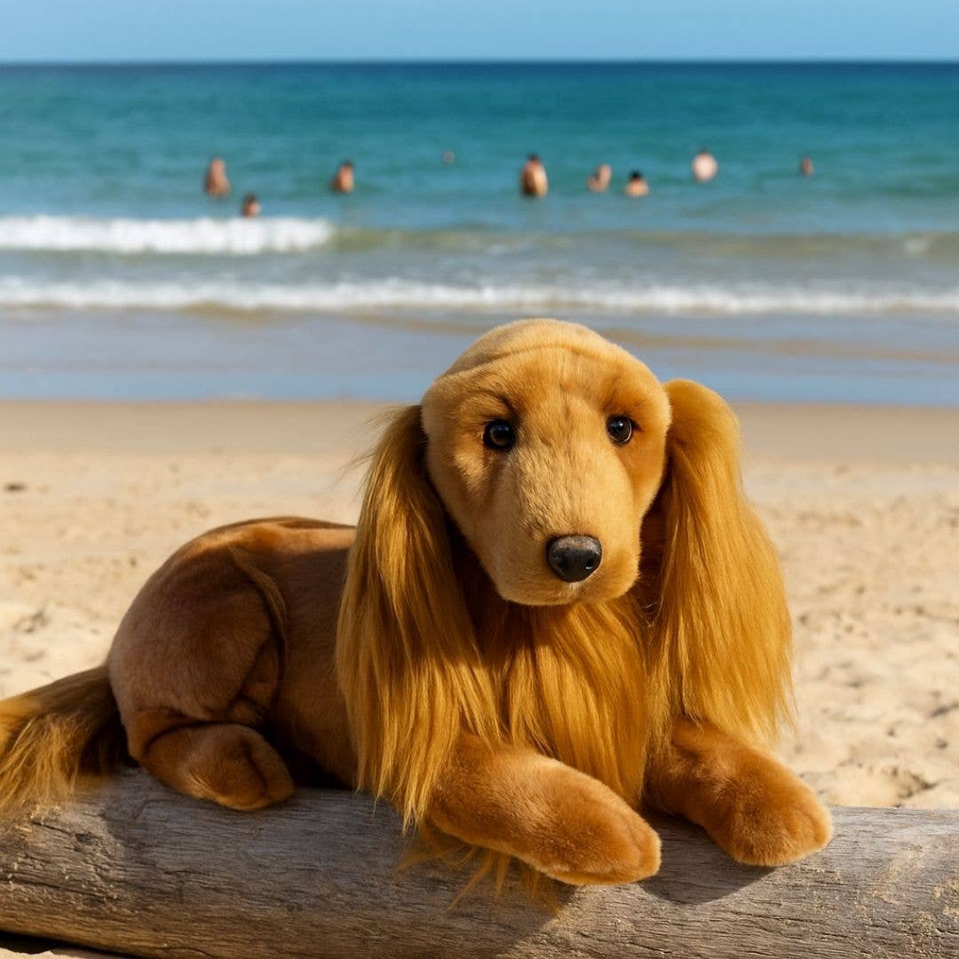 Bocchetta Plush Toys - Vente Peluche – chien - Lexie - Cocker Spaniel - 40 cm couché1