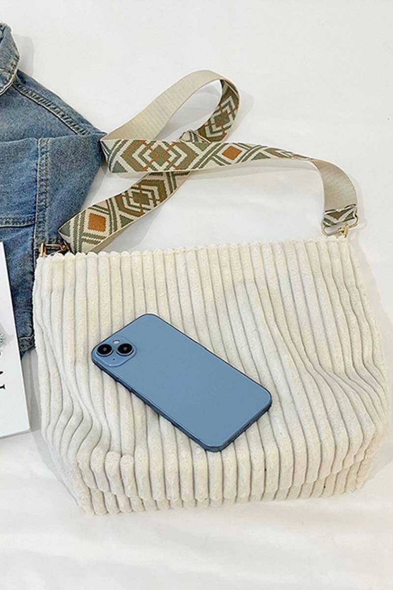 42POPS – wholesale Tote bag – Women's – `.0806 Corduroy Tote Bag With Guitar Shoulder Strap SI-281512