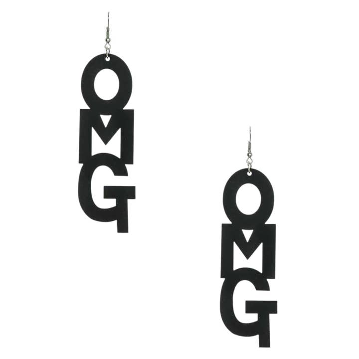 LA Jewelry Plaza - Wholesale Dangle Earrings - OMG Plexiglass Cutout Drop Earrings