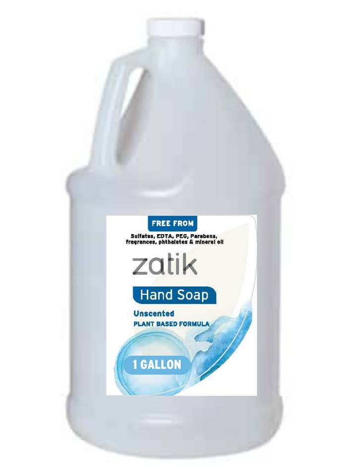 Unscented Liquid Hand Soap 1-GALLON for wholesale by Zatik Naturals