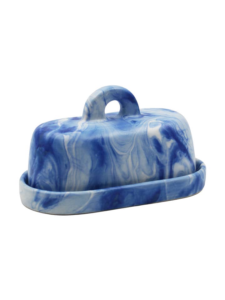 Botervloot Marmer Blauw voor wholesale door Pó de Barro