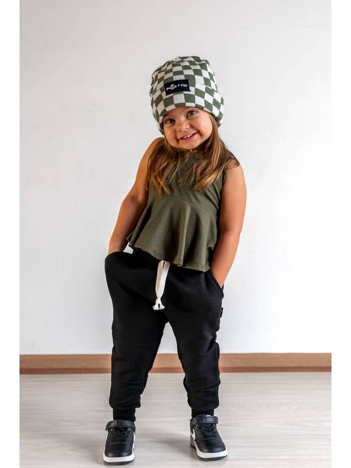 millie + roo LLC - Wholesale Lounge Sweatpants/Joggers - Kids - JOGGERS- Black Bamboo French Terry7