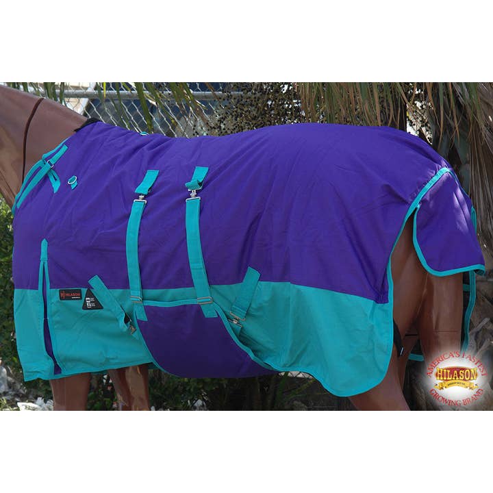 Purple Turquoise HILASON 1200D Winter Waterproof Poly Horse Blanket Belly Wrap | Turnout Blankets for Horses for wholesale on Faire3
