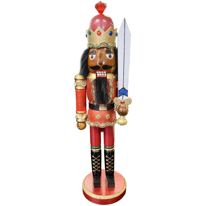 Santa’s Workshop Inc. - Wholesale Holiday Nutcracker - 15" Black Bejeweled King Nutcracker, 3 asst.