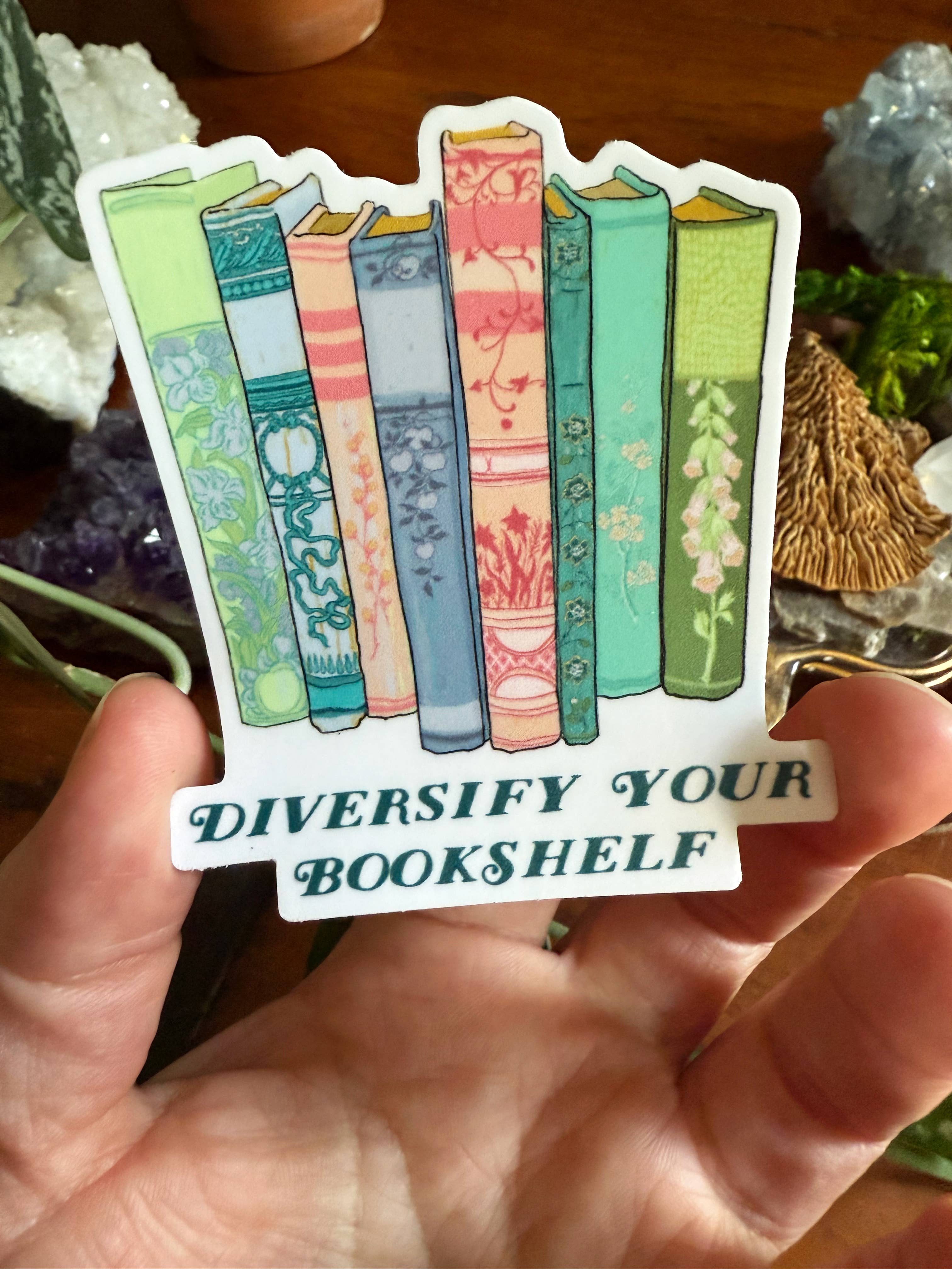 Fabulously Feminist - Wholesale Sticker - Diversify Your Bookshelf: Feminist Sticker2