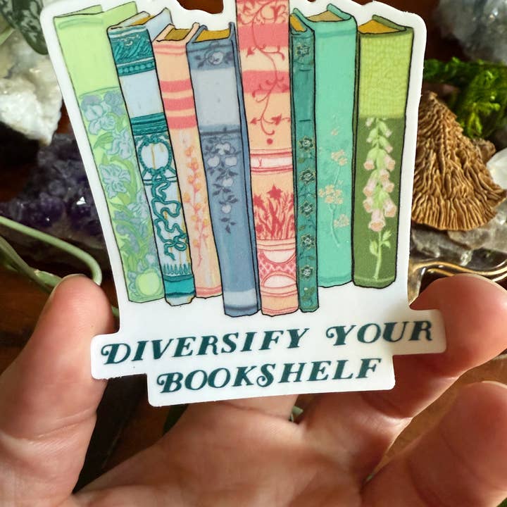 Fabulously Feminist - Wholesale Sticker - Diversify Your Bookshelf: Feminist Sticker2