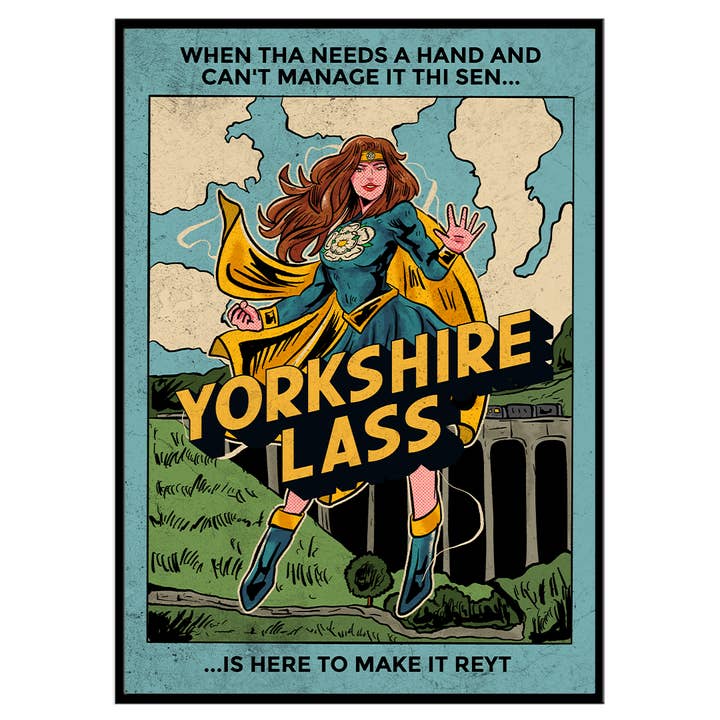 Yorkshire Lass - Print for wholesale by The Yorkshire Print Company