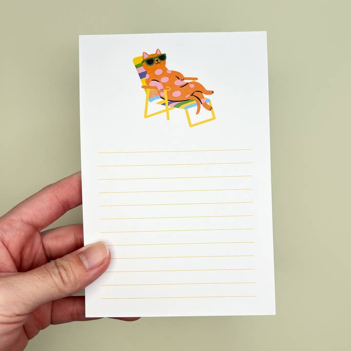 Taccuino Gatto al Sole – Blocco Note Gatto Rilassato per Amanti dei Gatti per la vendita all'ingrosso da parte di Sungy Side Up