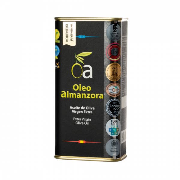 OLEO ALMANZORA - Wholesale Olive Oil - 500ml Can Extra Virgin Olive Oil - KORONEIKI