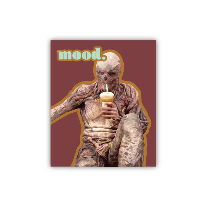 JasmineTreeDesign – wholesale Sticker – Vecna Drinking Coffee Sticker, Stranger Things Sticker