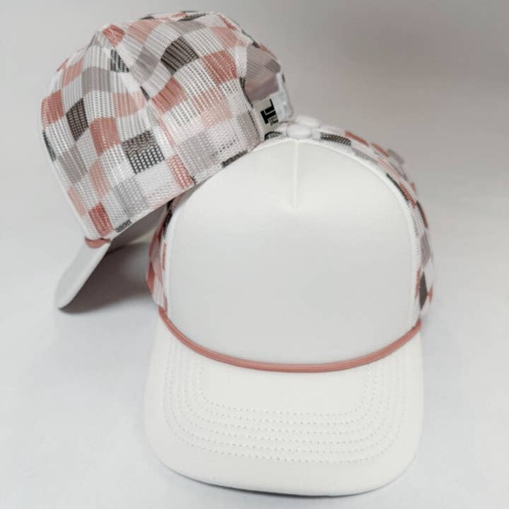 TEELUX - TRUCKER PET BLANK - Neutraal Meer kleurig Geruit voor wholesale door TEELUX