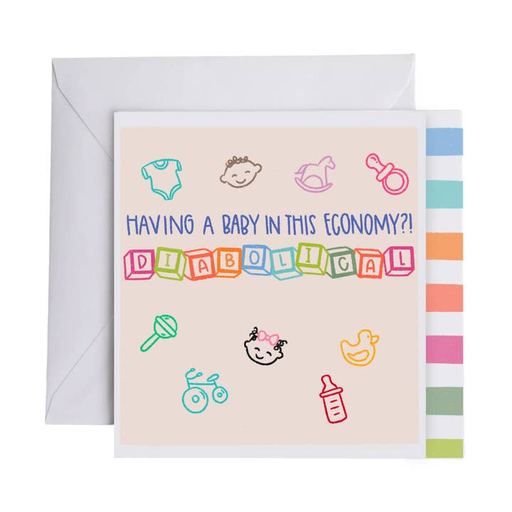 UN BEBÉ EN ESTA ECONOMÍA, Tarjeta de Felicitación para venta al por mayor de Sugarpop Chic