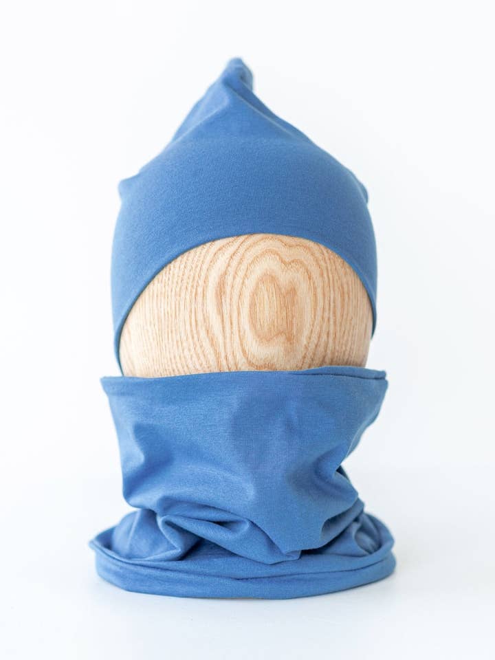 Gorro azul acero orgánico para venta al por mayor de Looks by Luks