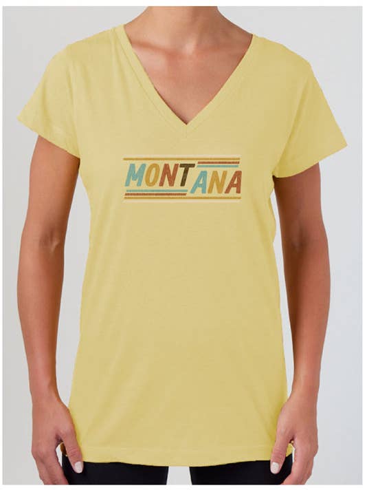 MT Brand Apparel - Wholesale Screen Printed T-Shirt - Women's - Disco Time - Customizable Ladies Relaxed V Neck