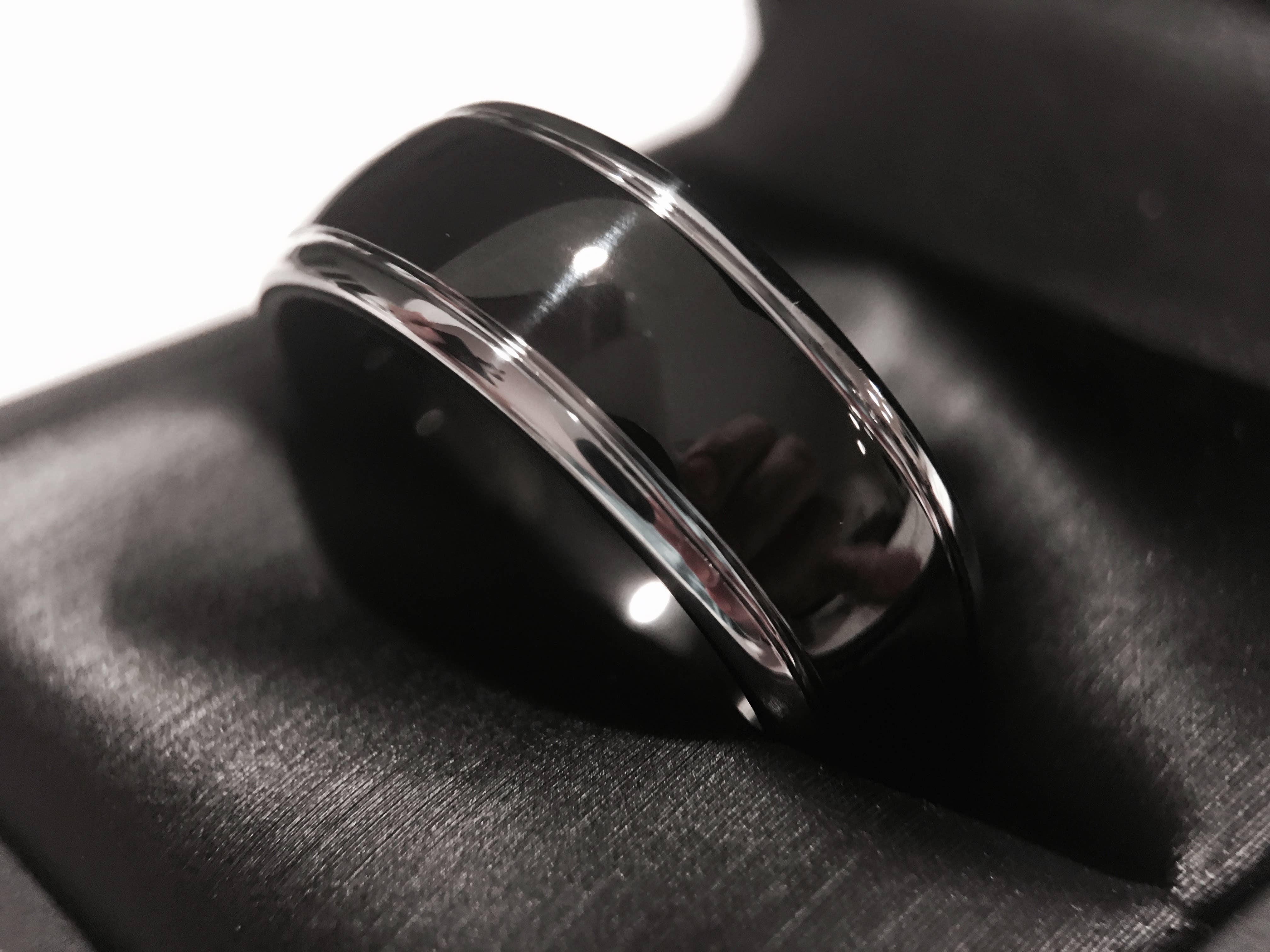 rings paradise - Wholesale Wedding Band/Ring - Black Tungsten Wedding Band and Promise Ring for Men1