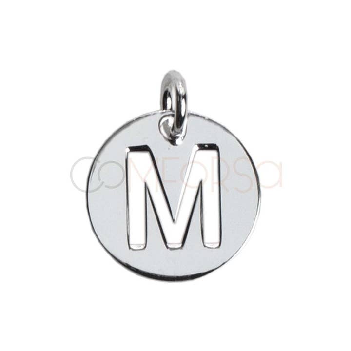 COM FORSA SL - Venta al por mayor Abalorios/colgantes individuales - Colgante Letra M Calada 12Mm Plata Chapada En Oro