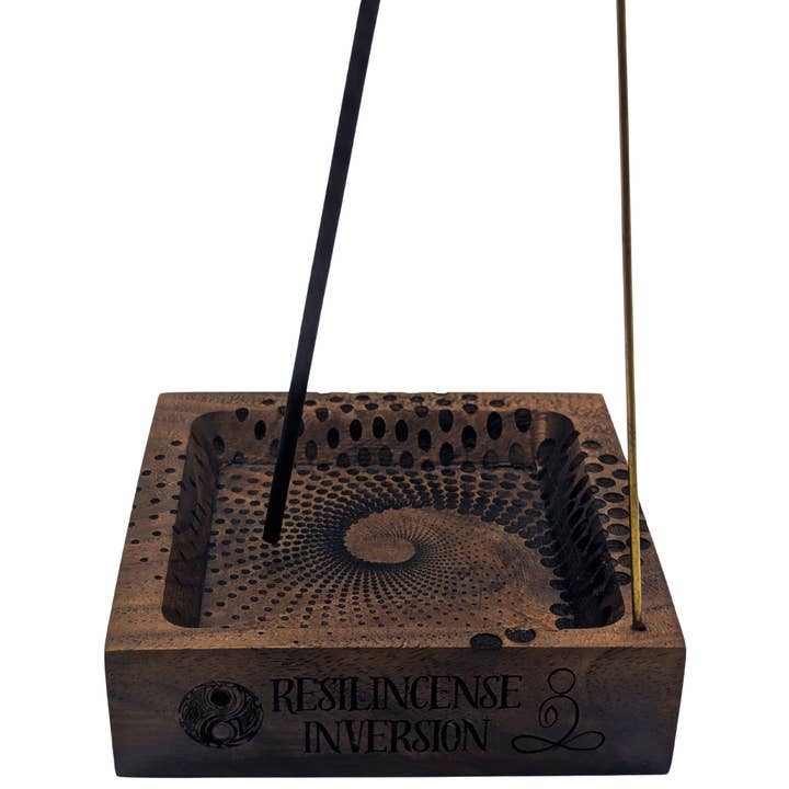 ResilScents WholeSale - Wholesale Incense holder - Inversion Ash Catcher – Crafted Wood & Brass Incense Stand14