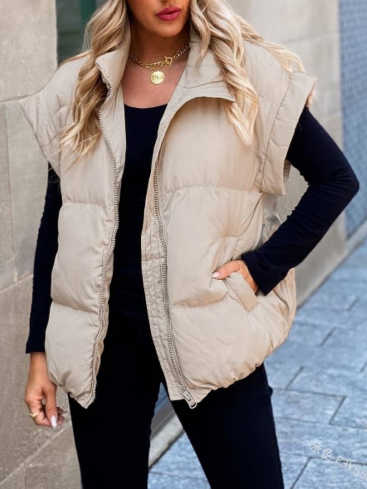 HIDDENBRAND - Wholesale Jacket - Women's - Essential basic oversized puffer vest5