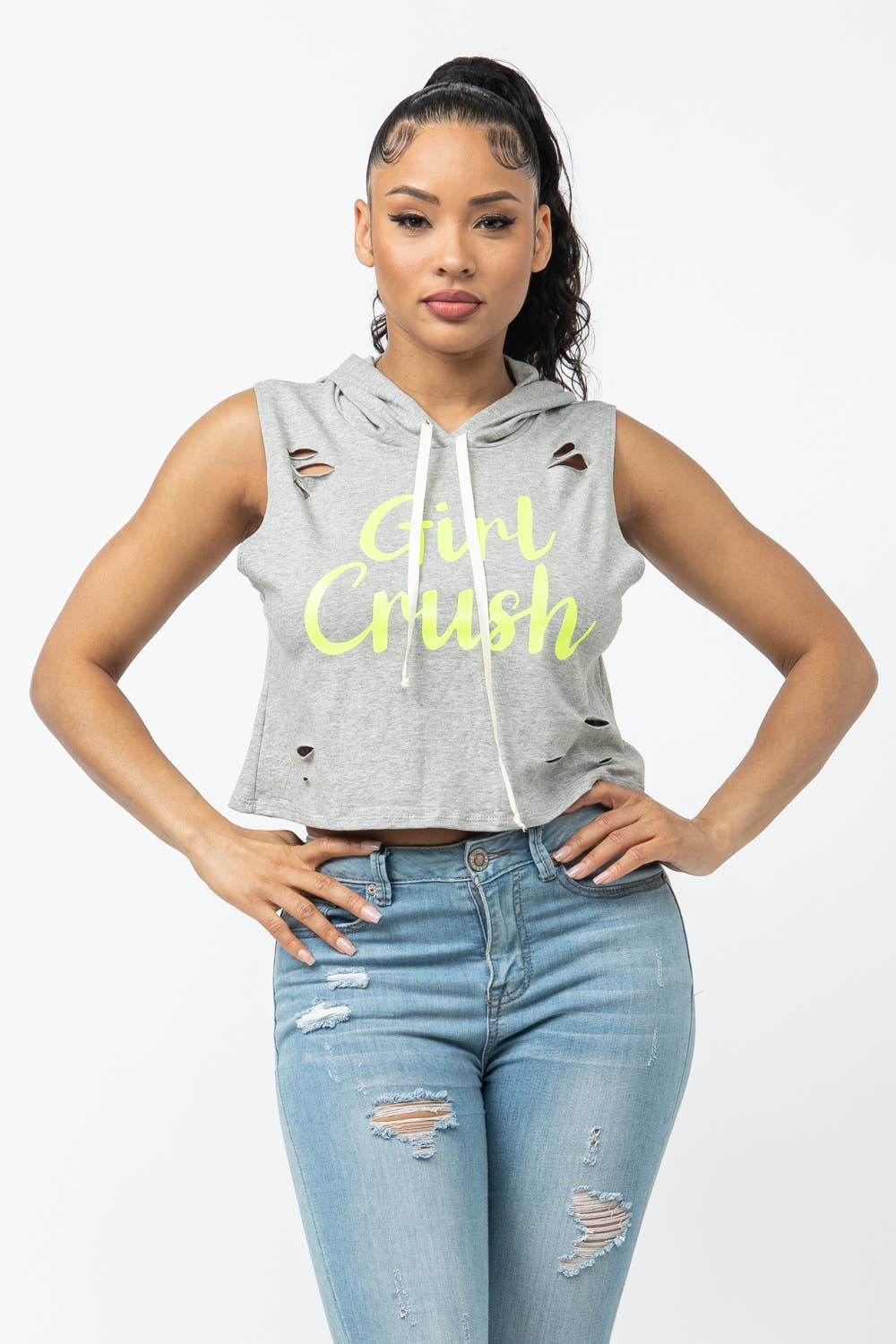 Julia by LoveJ - Wholesale Hoodie - Women's - Front Screen Laser  Drawstring Hoodie Top7