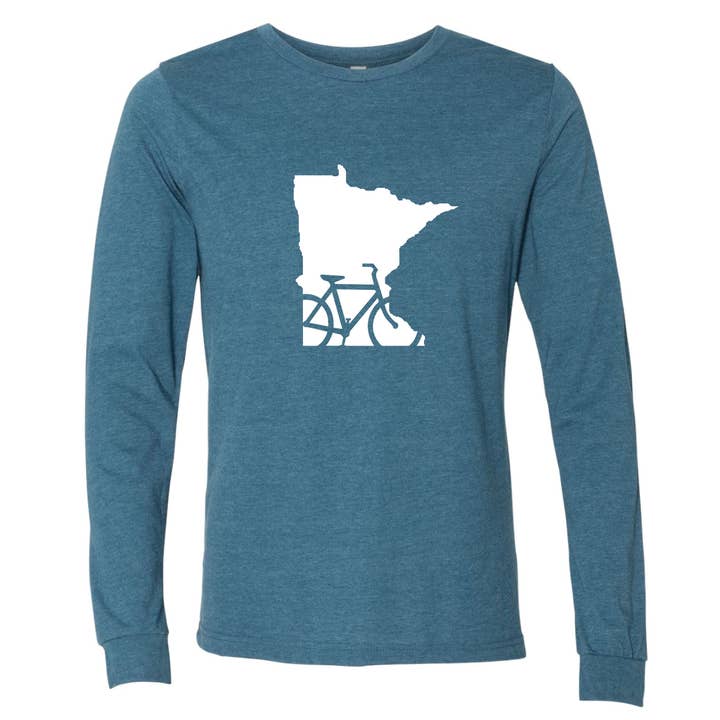 T-Shirt Bike Minnesota Manga Comprida por atacado de Minnesota Awesome