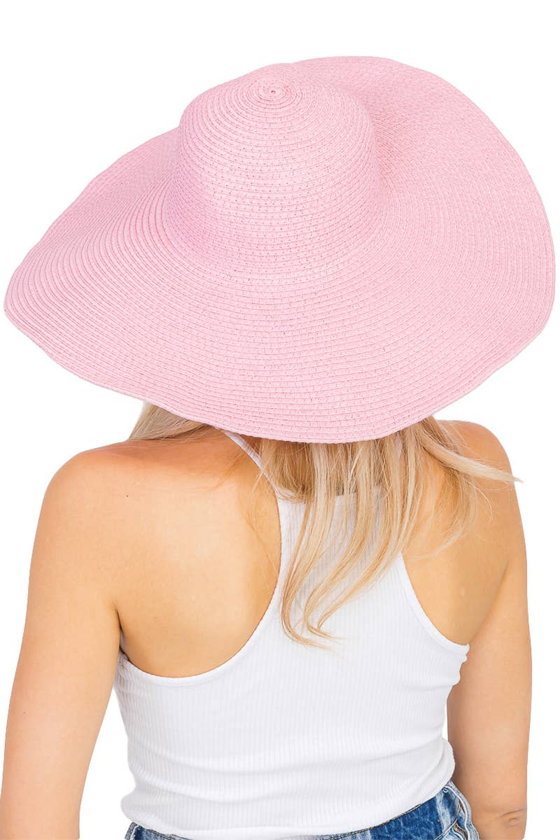 Cap Zone - Wholesale Straw Hat - Women's - Wire Brim Straw Beach Sun Hat42
