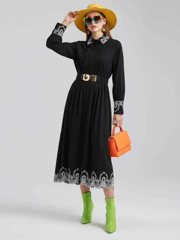 Vestido Elegante Bordado, Central Park | Mujer - BYMANYC ® Nueva York para venta al por mayor de BYMANYC NEW YORK