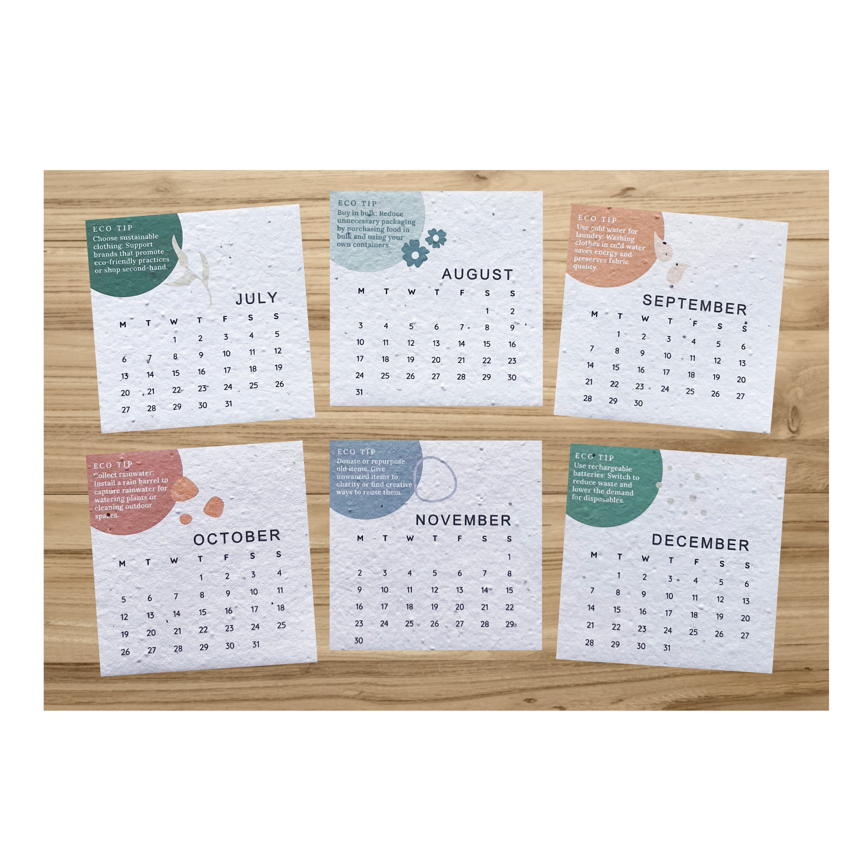 Myeco - Wholesale Calendar - 2026 Plantable Calendar - Eco Tips8