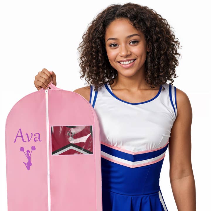 Gradzo - Wholesale Garment bag – unisex - Personalized Garment Bag for Cheerleader Uniform- Pink