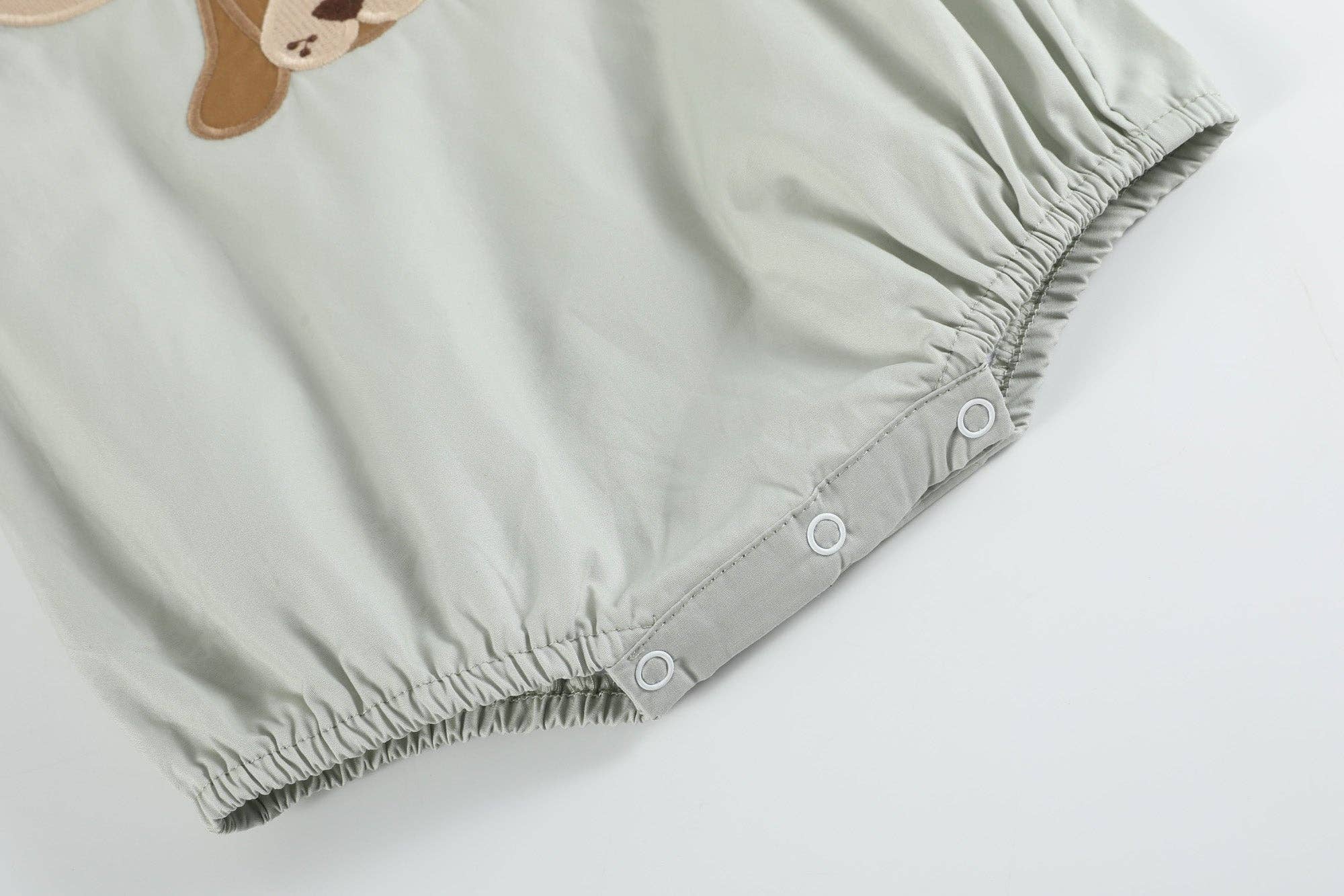 Lil Cactus - Wholesale Bodysuit (Non-Footed) - Baby - Green Dog Applique Bubble Romper4