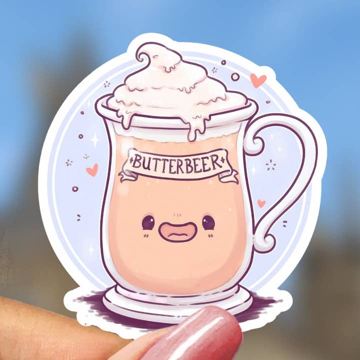 Butterbeer Sticker for wholesale by Magical Trio Stickers