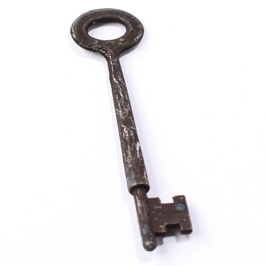 Factory Direct Craft - Vendita all'ingrosso Bracciale portachiavi - Chiave scheletro ovale in metallo dallo stile vintage di 9,5 cm1