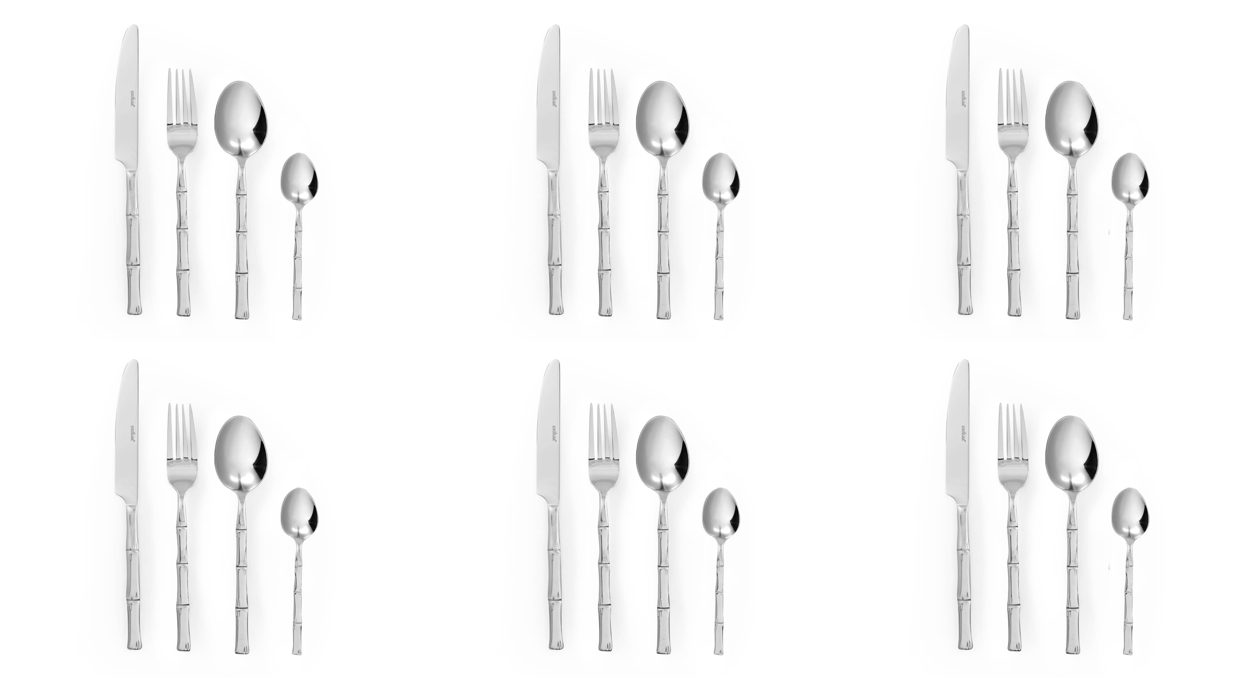 24-Piece Bamboo Steel Cutlery Set for wholesale on Faire3